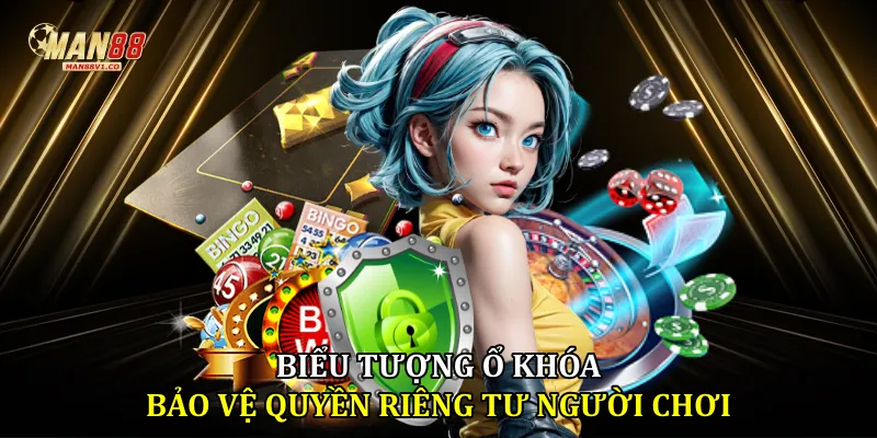 Biểu tượng ổ khóa bảo vệ quyền riêng tư người chơi