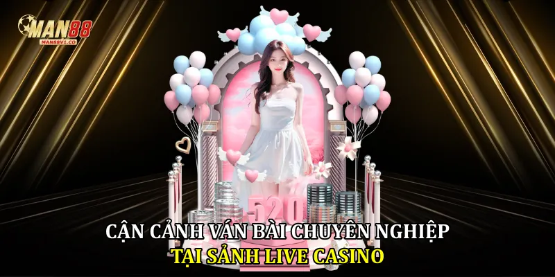 Cận cảnh ván bài chuyên nghiệp tại sảnh Live Casino