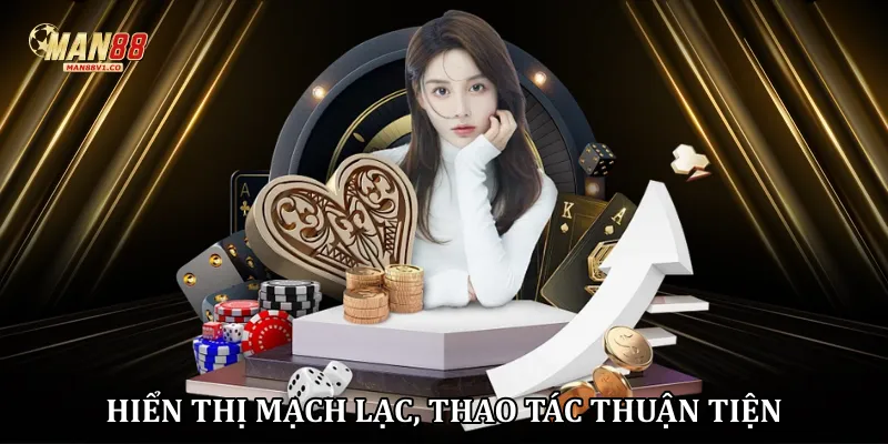 Hiển thị mạch lạc, thao tác thuận tiện